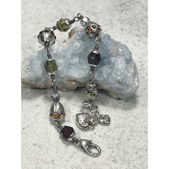 Brighton Jewel Fantasy Crystal Silvertone Beaded Bracelet - Picture 4 of 8